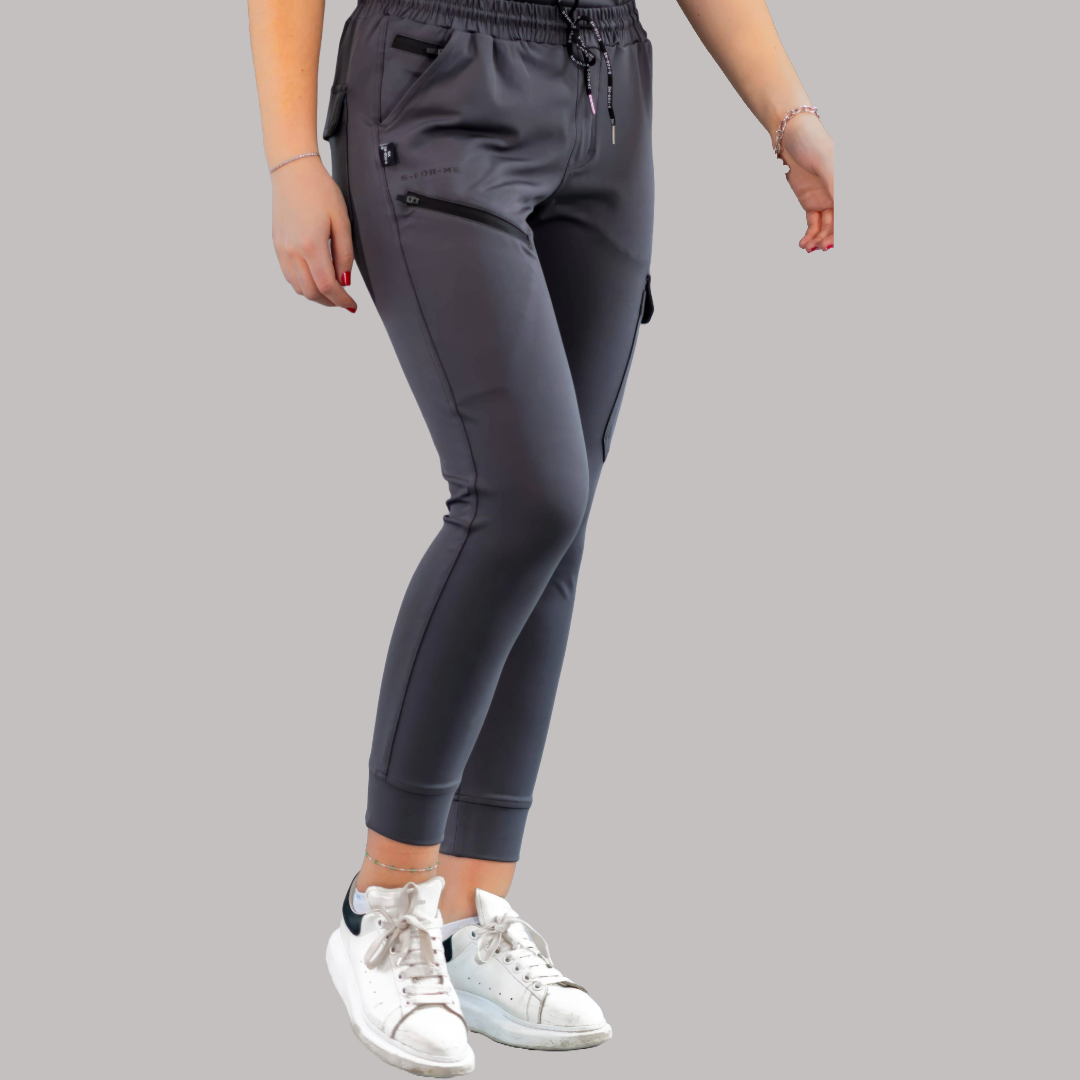 Unisex Relaxed Jogger 905 Gray, Super Stretch Scrubs