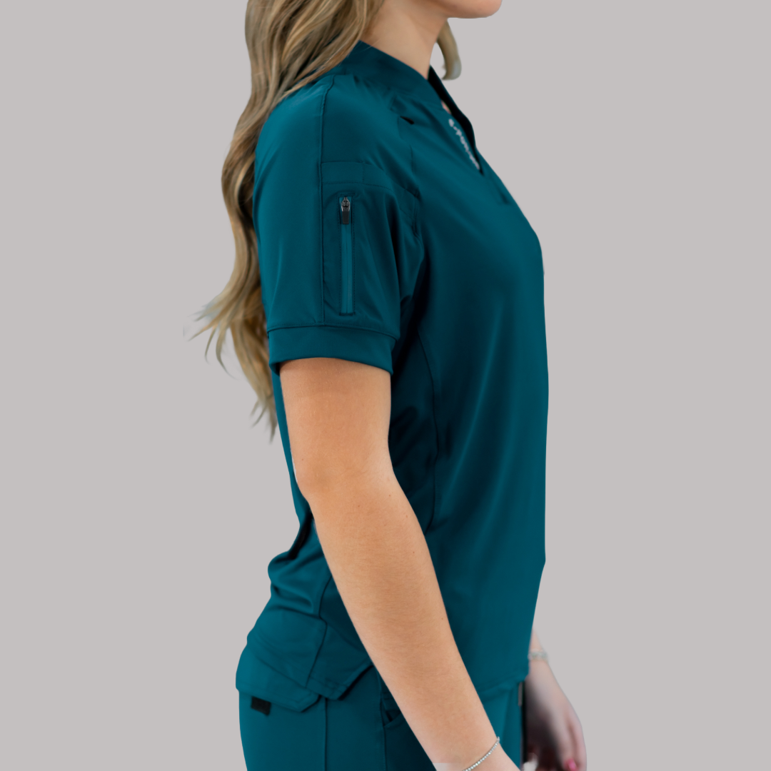 Unisex Relaxed Top 905 Caribbean Blue, Super Stretch Scrubs