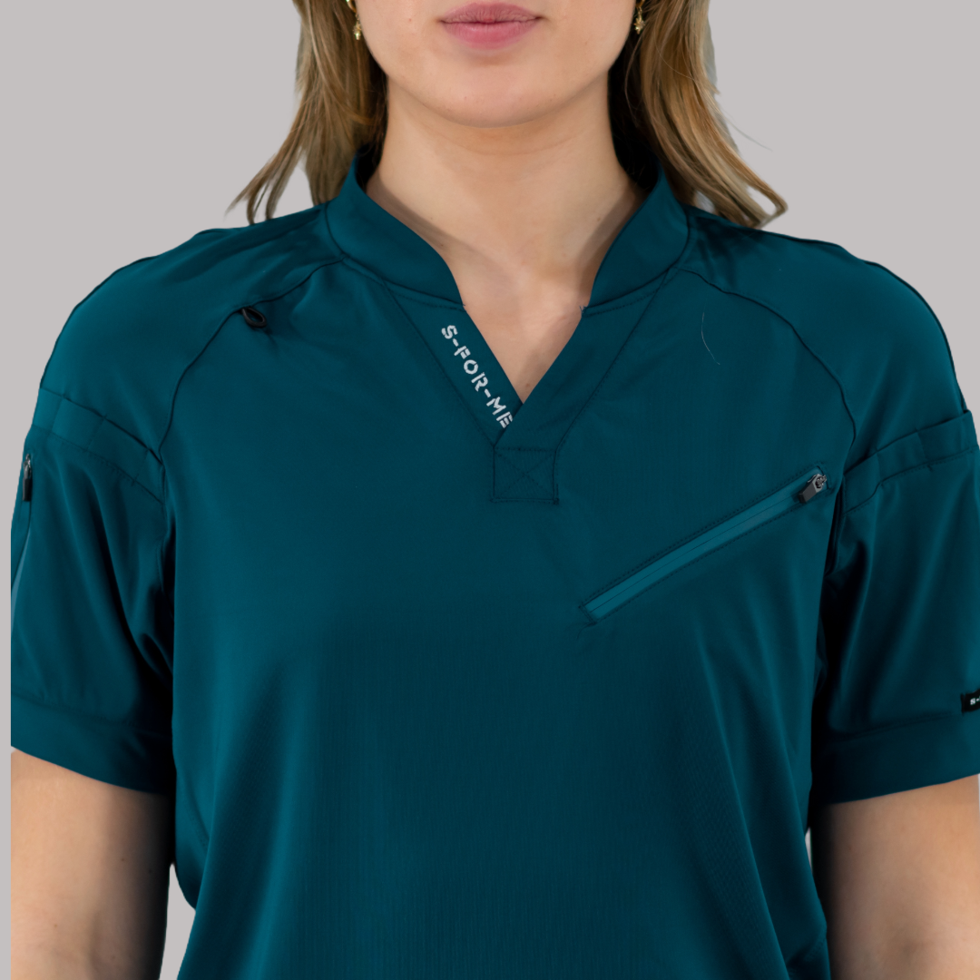 Unisex Relaxed Top 905 Caribbean Blue, Super Stretch Scrubs