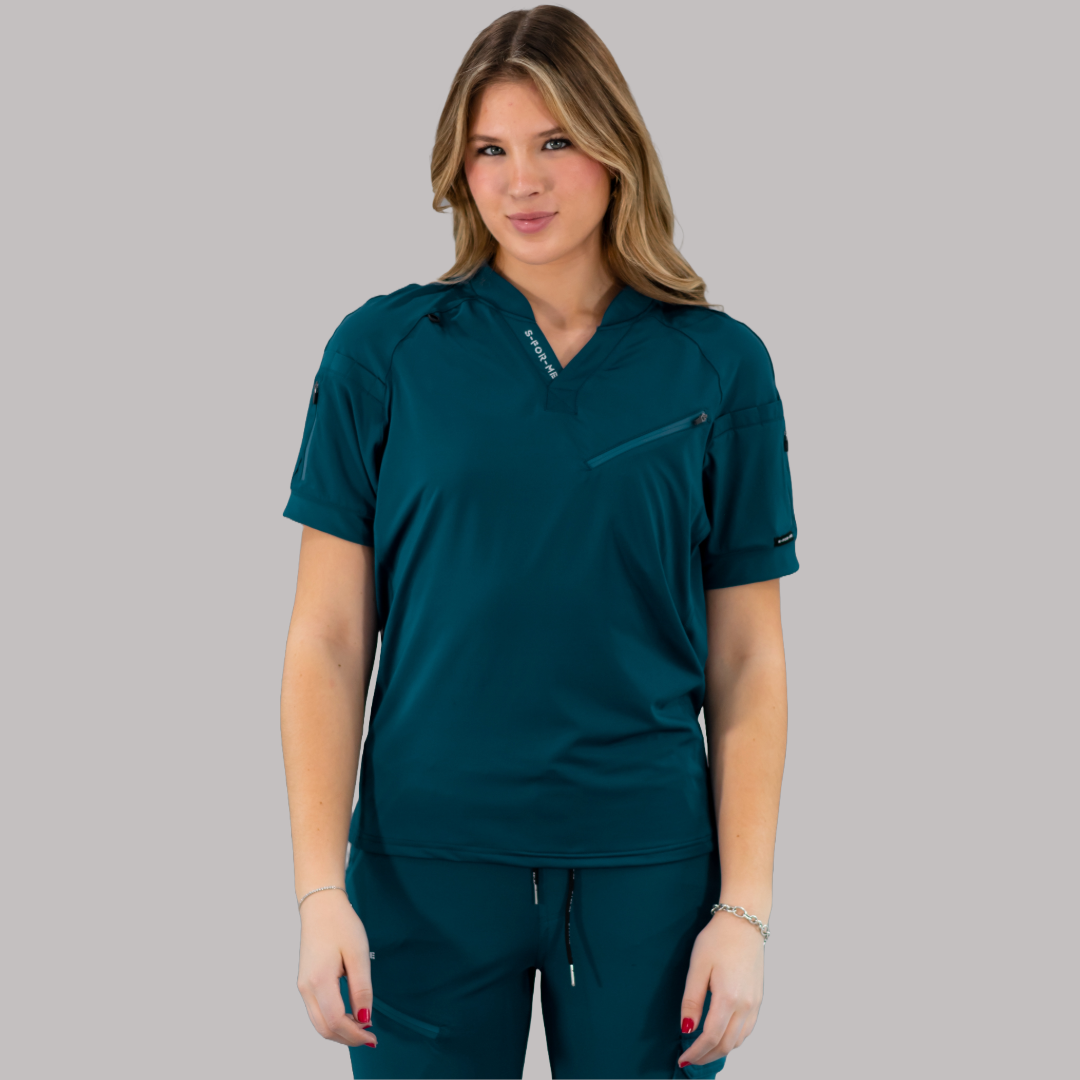 Unisex Relaxed Top 905 Caribbean Blue, Super Stretch Scrubs