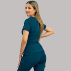 Women's Corsair Blue Scrub Top | Super Stretch 4-Way | Style 901