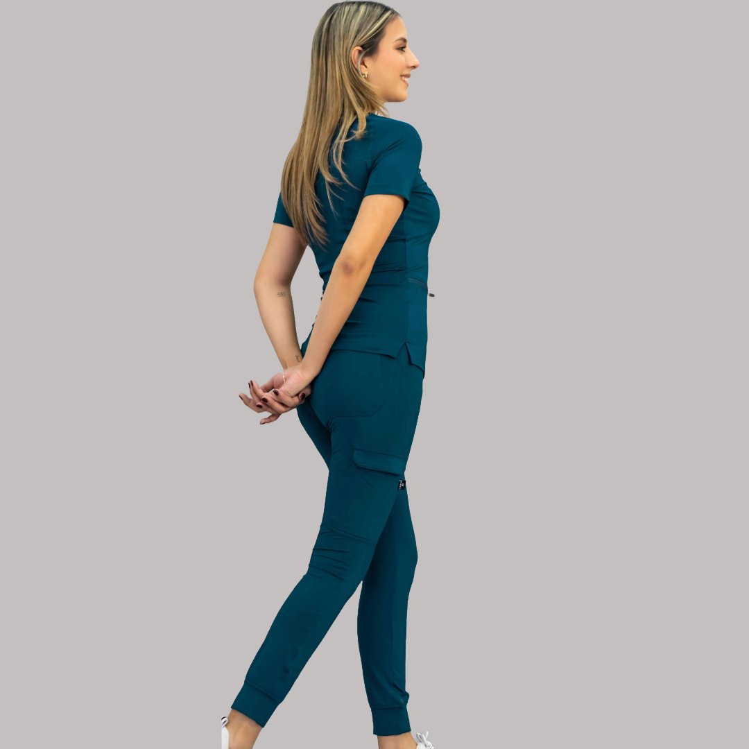 Women's Corsair Blue Scrub Top | Super Stretch 4-Way | Style 901