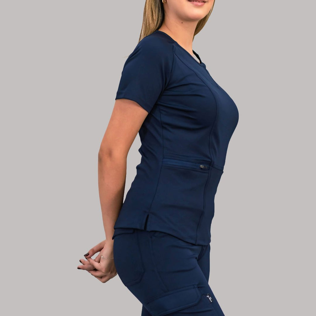 Women's Top 901 Navy Blue, Super Stretch Scrubs