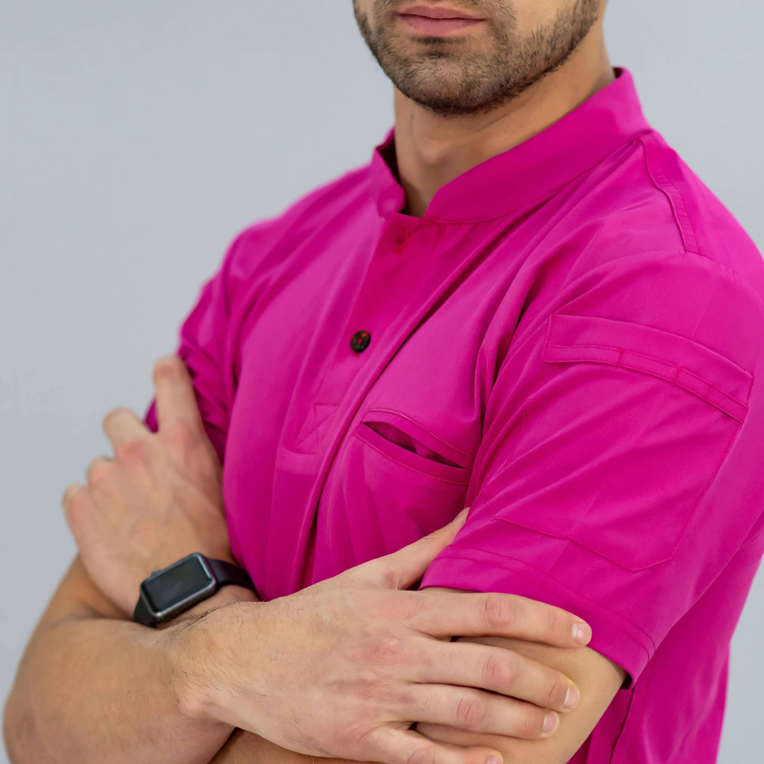 Men's Top Hot Pink, Scrubs 520