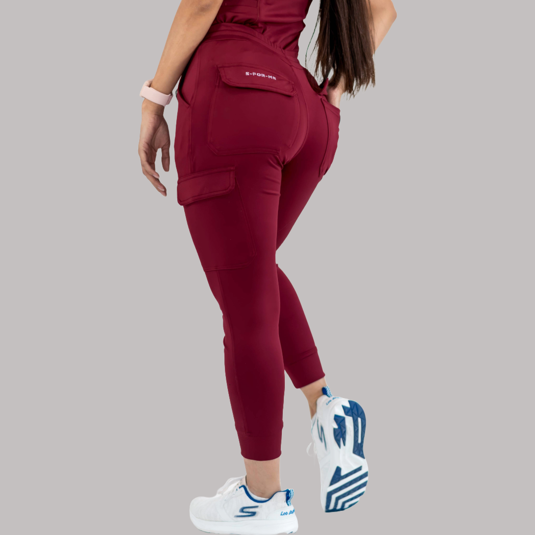 Women's Jogger 905 Burgundy, Super Stretch Scrubs