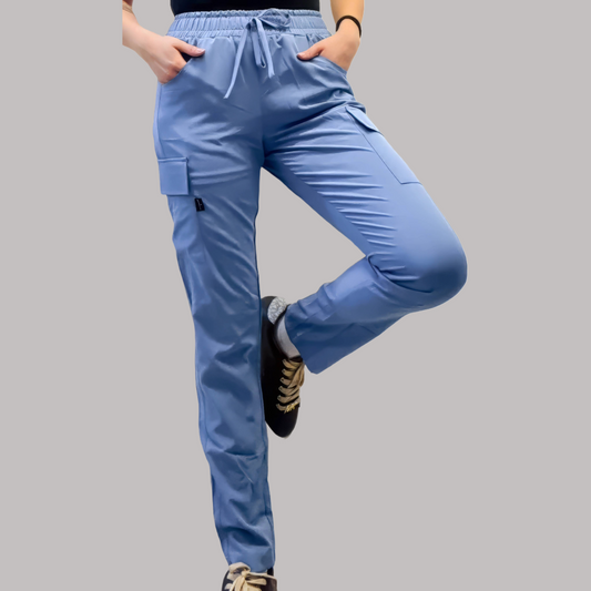 Women's Skinny Ceil Blue Pants, Scrubs 520