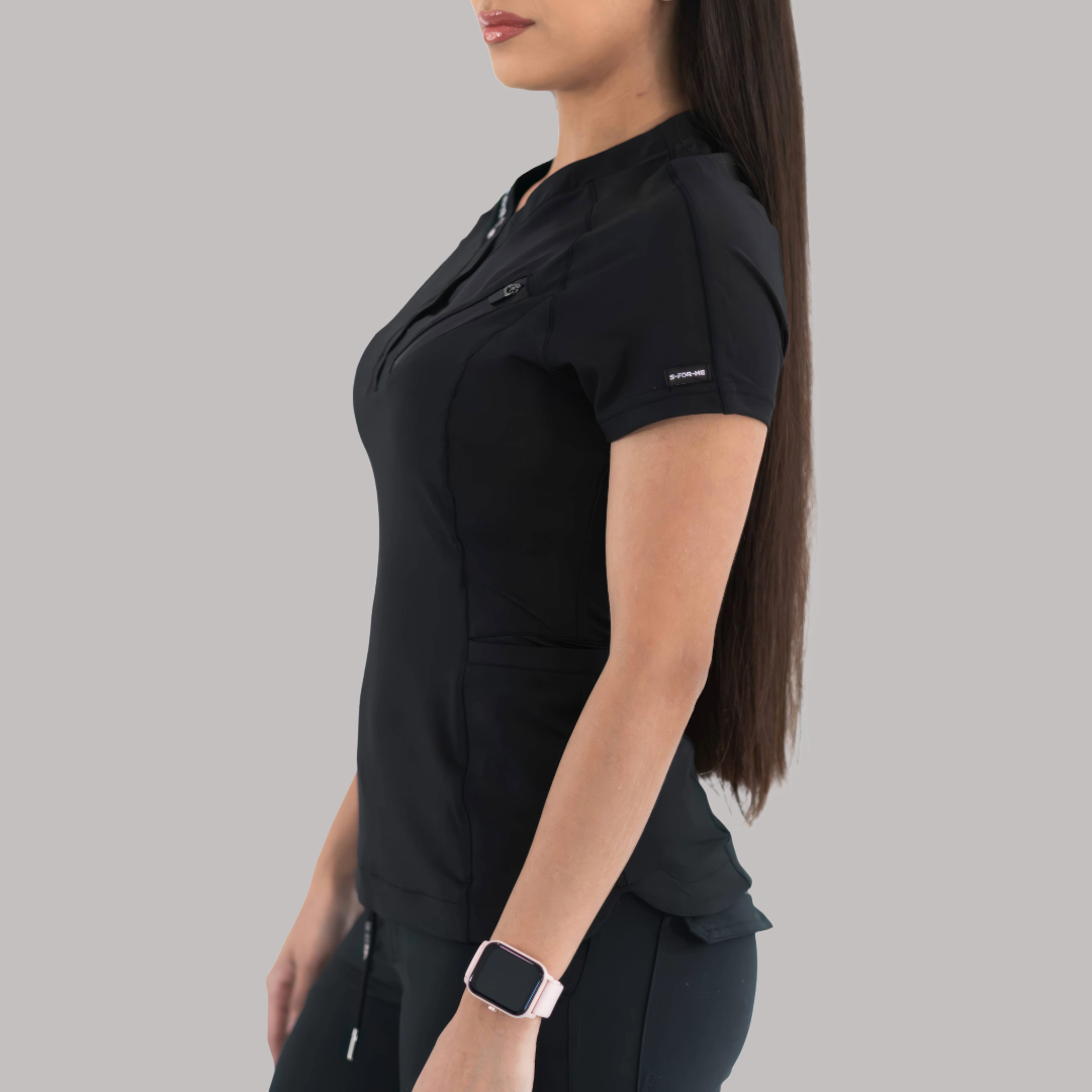 Women’s Top 905 Black, Super Stretch Scrubs