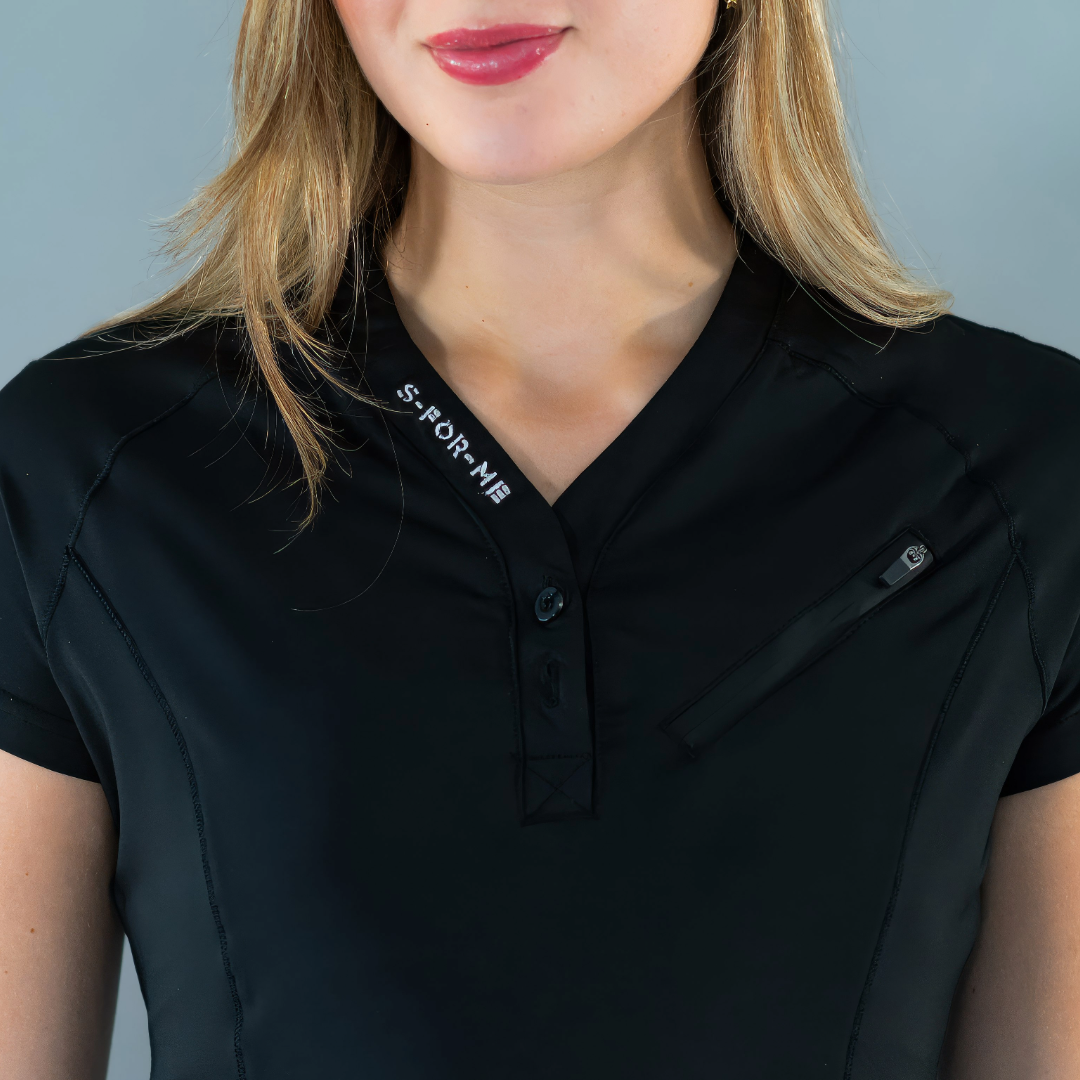 Women’s Top 905 Black, Super Stretch Scrubs