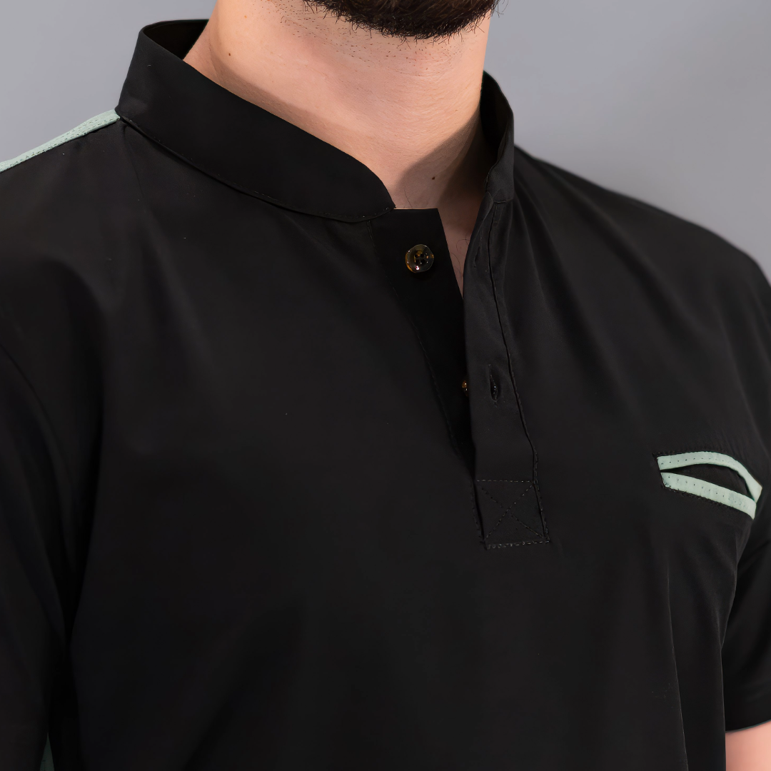 Men's Top Black/Mint, Scrubs 520