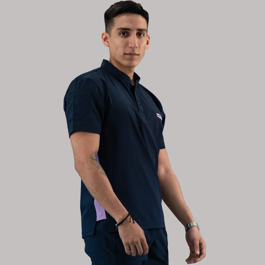 Men's Top Navy/Lilac, Scrubs 520