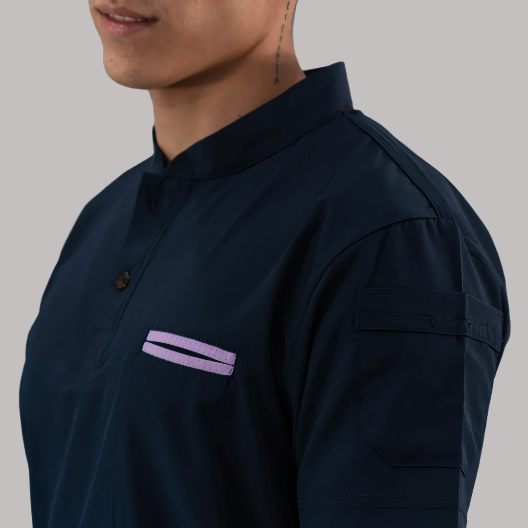 Men's Top Navy/Lilac, Scrubs 520