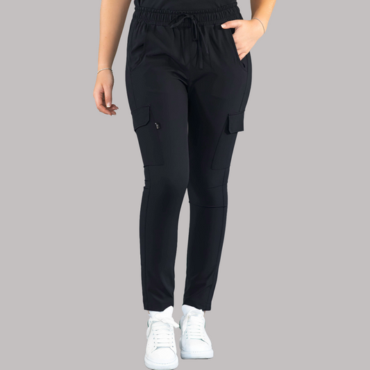 Women's Skinny Black Pants, Scrubs 520