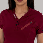 Women’s Top 905 Burgundy, Super Stretch Scrubs
