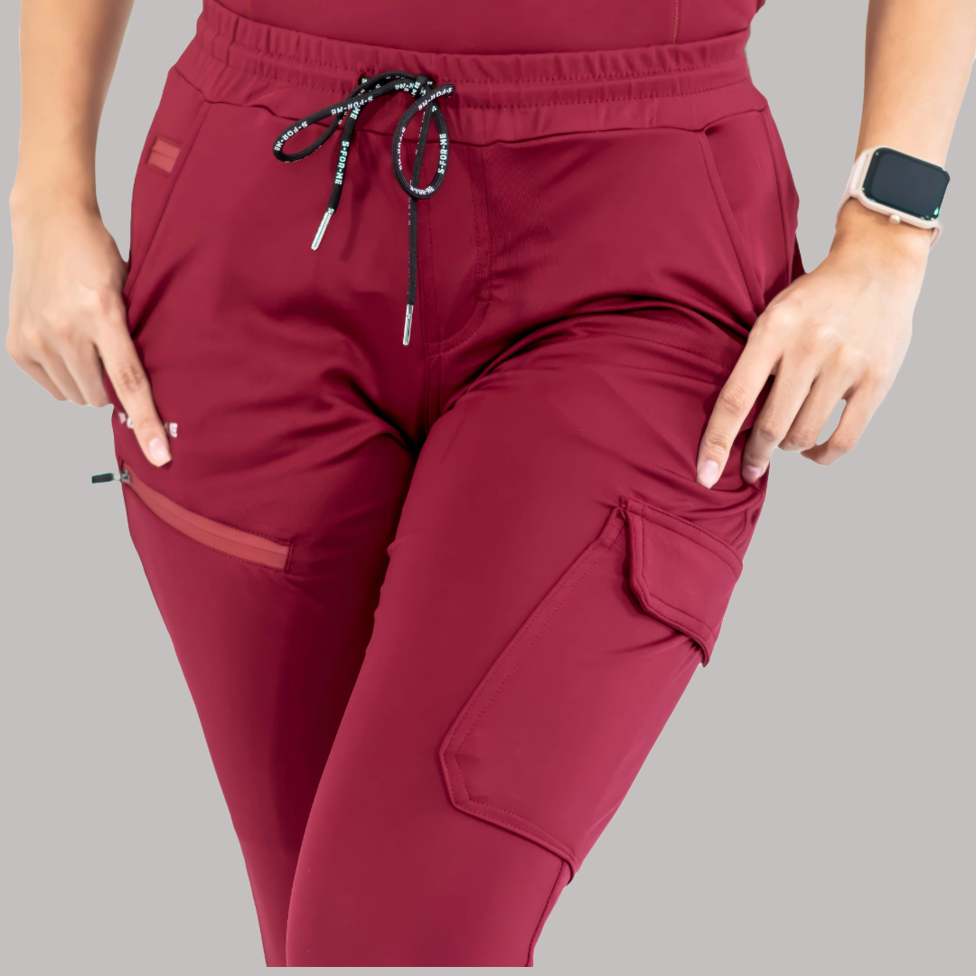 Women's Jogger 905 Burgundy, Super Stretch Scrubs