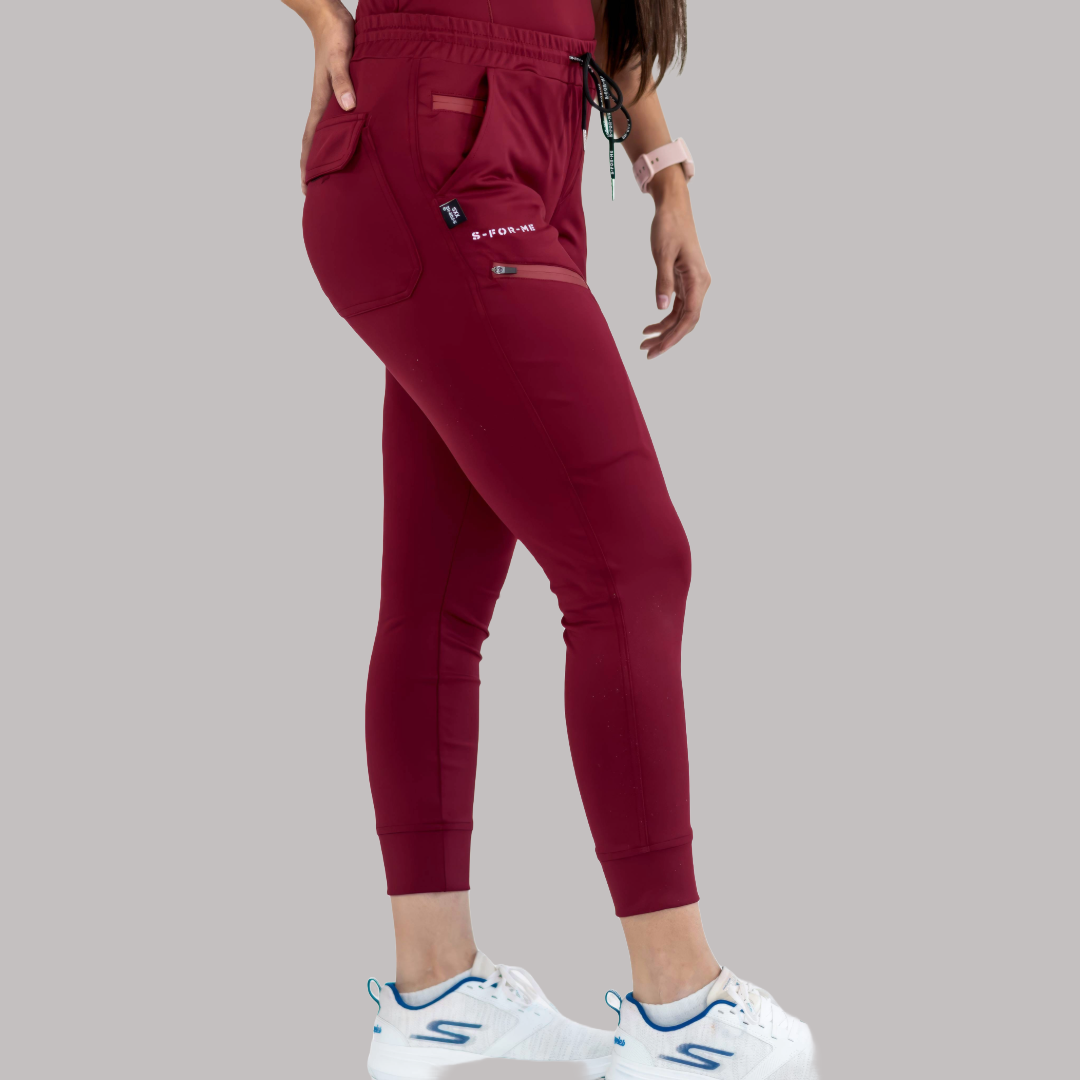 Women's Jogger 905 Burgundy, Super Stretch Scrubs