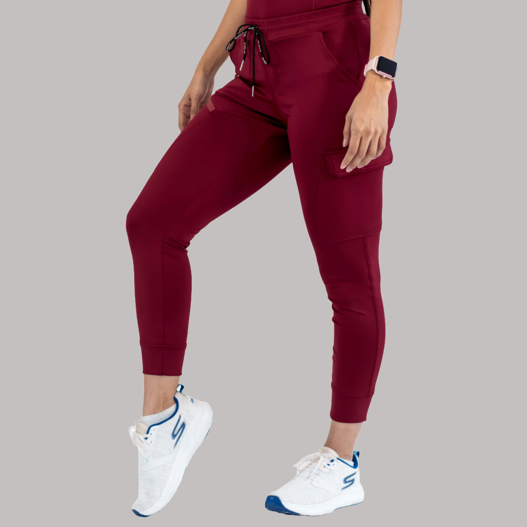 Women's Jogger 905 Burgundy, Super Stretch Scrubs