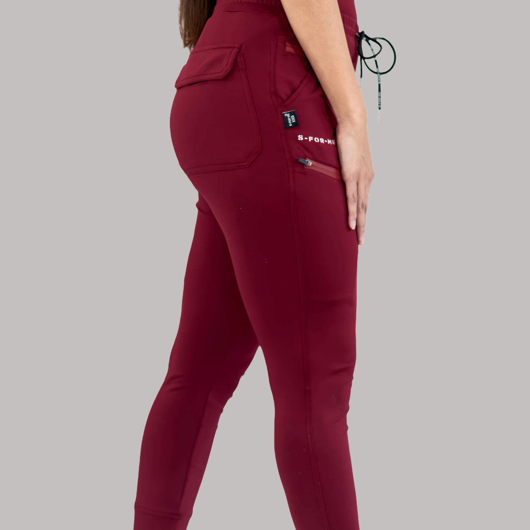 Women's Jogger 905 Burgundy, Super Stretch Scrubs