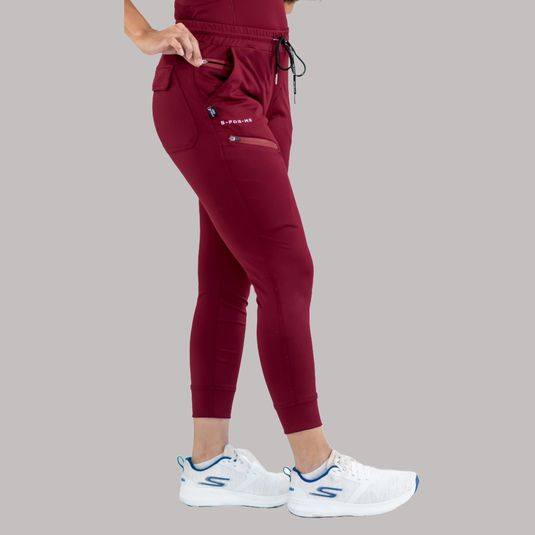 Women's Jogger 905 Burgundy, Super Stretch Scrubs