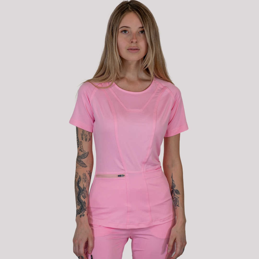 Scrub Top- Pavlova Pink