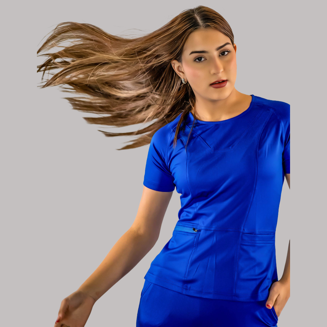 Women's Scrub Top 901 Royal Blue Super Stretch