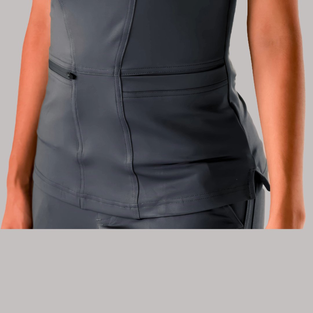 Women's Top 901 Oxford Gray, Super Stretch Scrubs