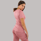 Women's Scrub Top 901 Rosewood, Super Stretch Scrubs