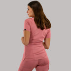 Women's Scrub Top 901 Rosewood, Super Stretch Scrubs