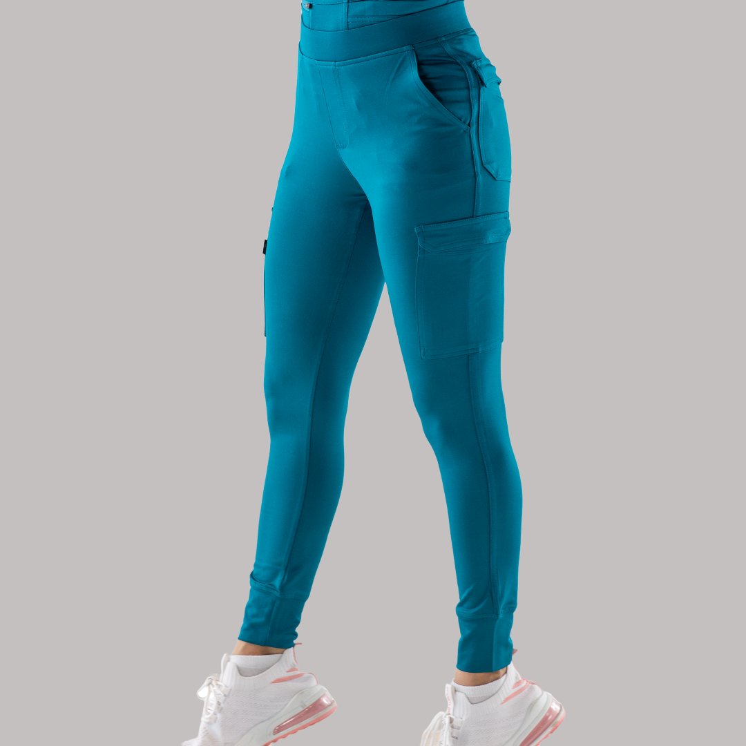 Women's Super Stretch Jogger Pants 901 Teal, Super Stretch Scrubs