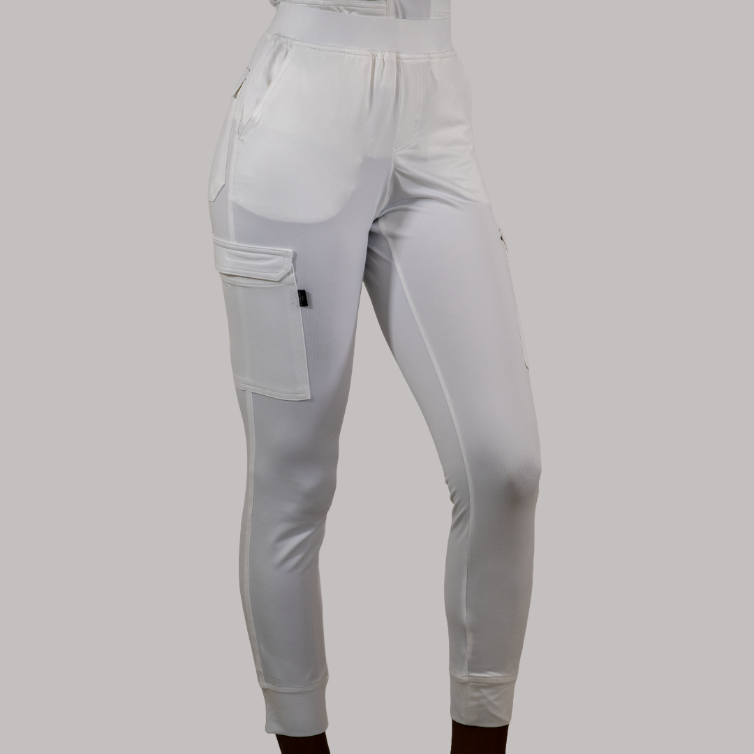 Women's Scrub Jogger Pants 901 White