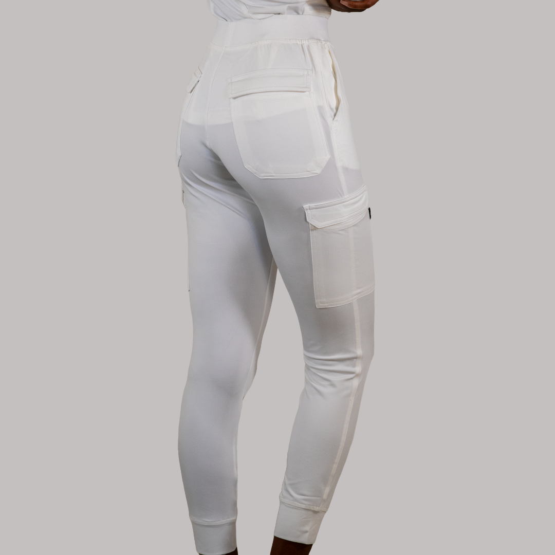 Women's Scrub Jogger Pants 901 White