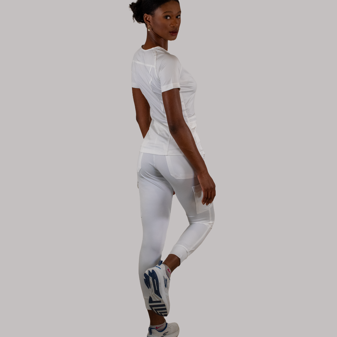 Women's Scrub Jogger Pants 901 White