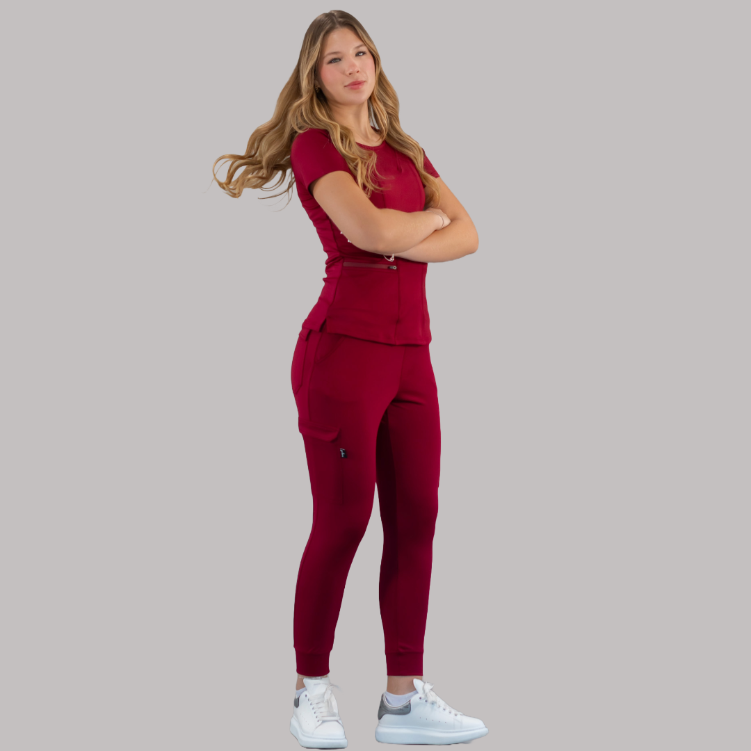 Women's Top 901 Burgundy Super Stretch