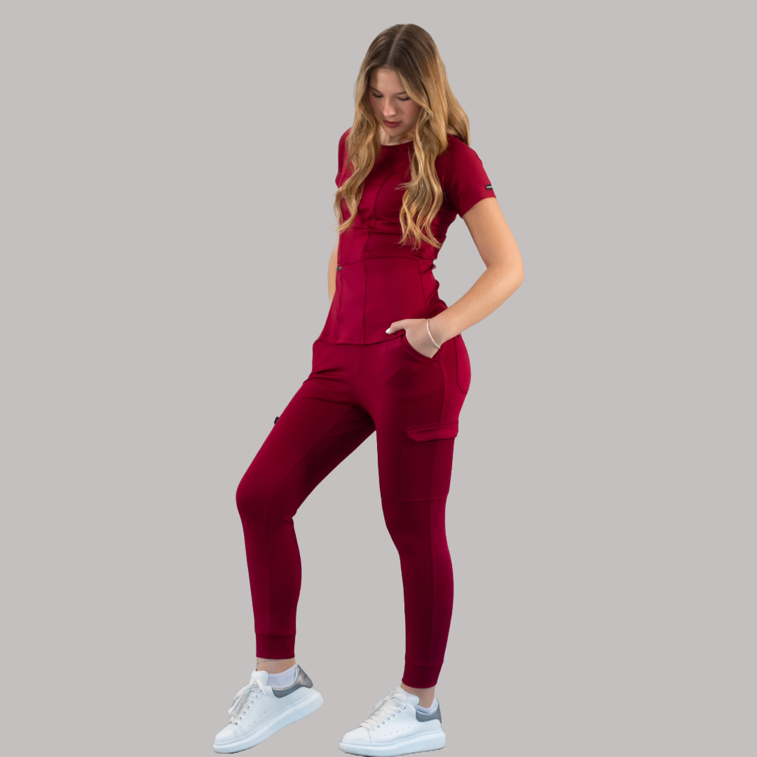 Women's Top 901 Burgundy Super Stretch