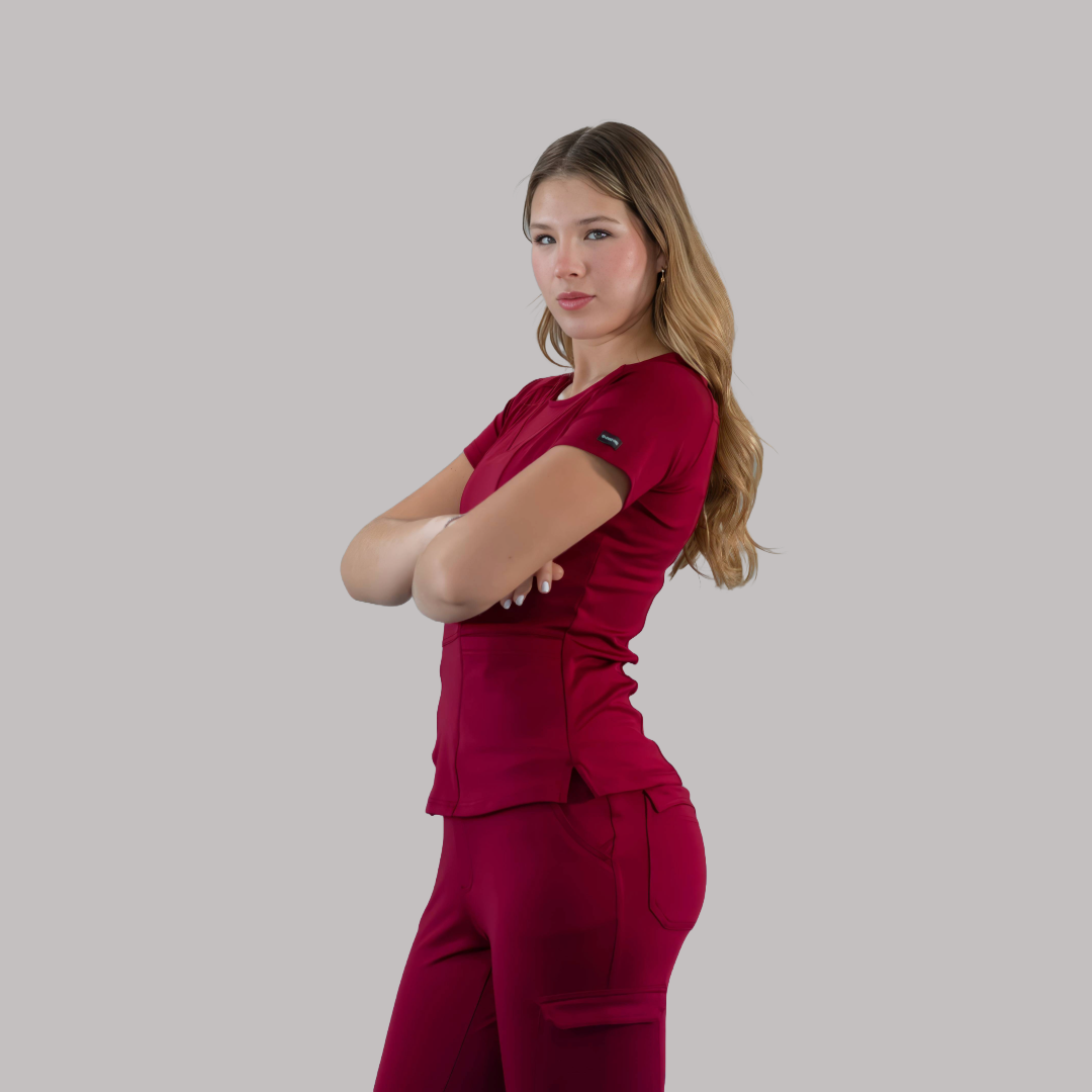 Women's Top 901 Burgundy Super Stretch