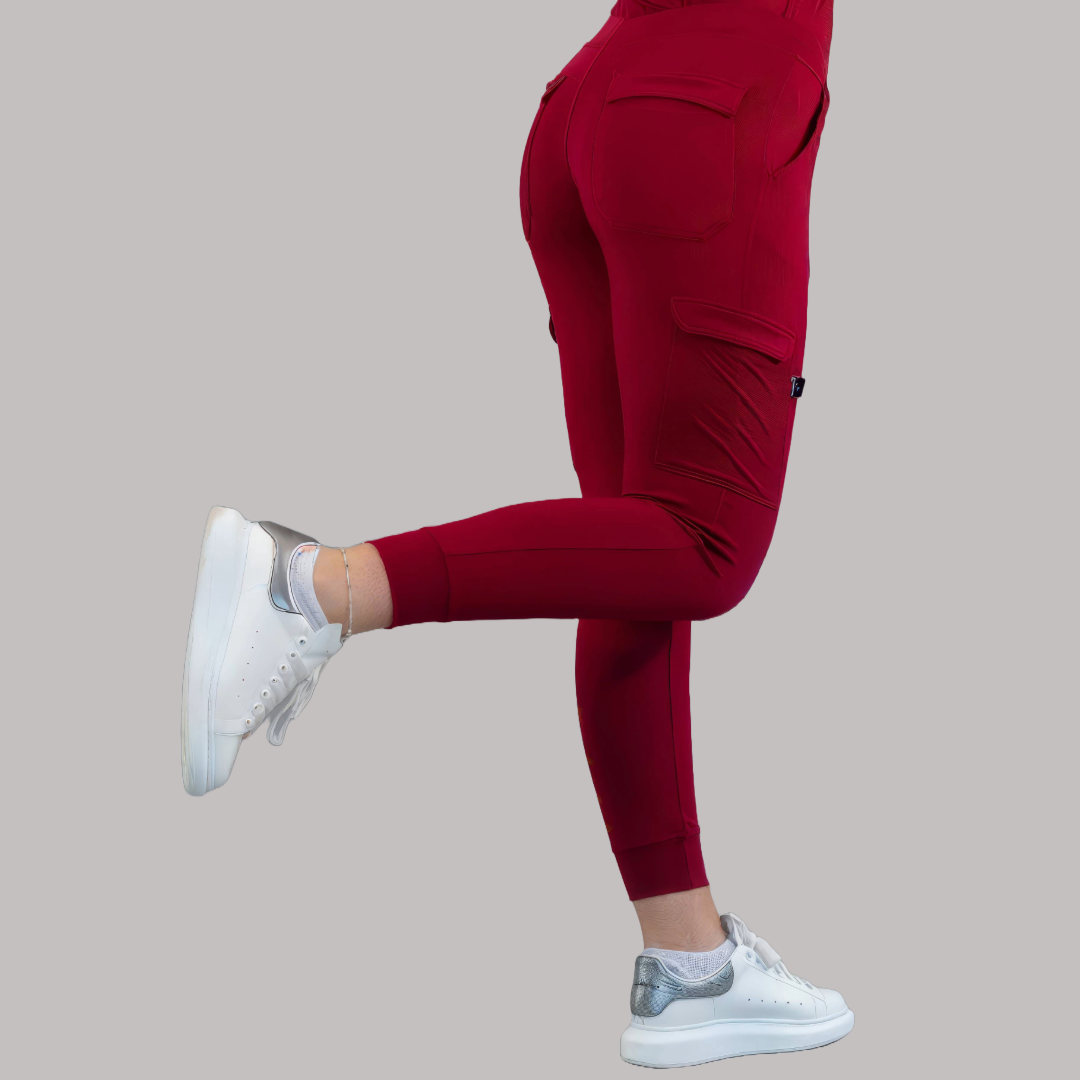 Women's Jogger Pants 901 Burgundy, Super Stretch