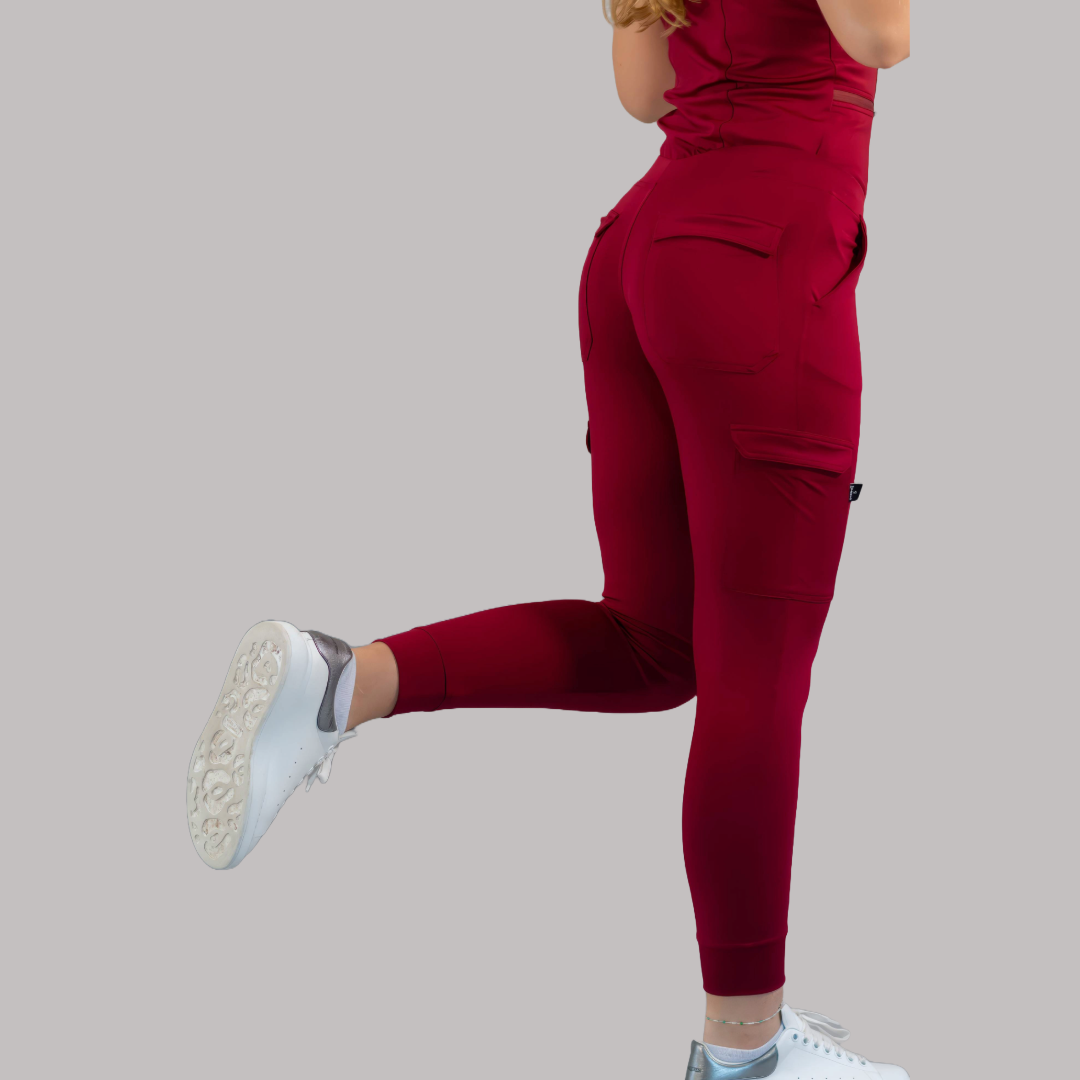 Women's Jogger Pants 901 Burgundy, Super Stretch