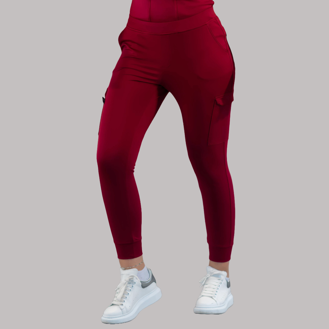 Women's Jogger Pants 901 Burgundy, Super Stretch