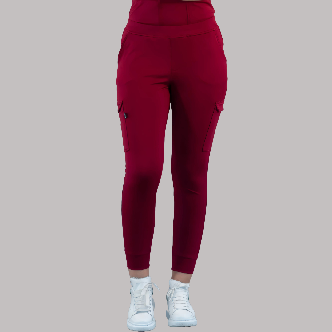 Women's Jogger Pants 901 Burgundy, Super Stretch