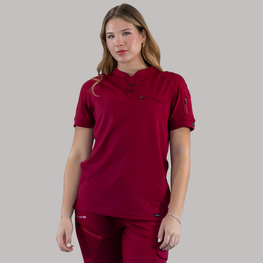 Unisex Relaxed Top 905 Burgundy, Super Stretch