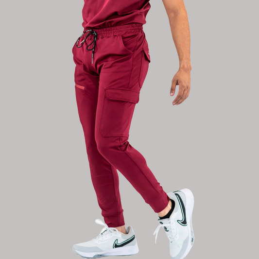 Men's Jogger 905 Burgundy, Scrubs Super Stretch