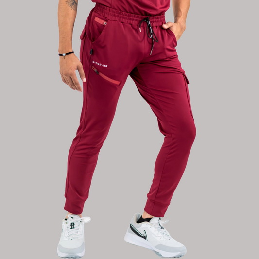 Men's Jogger 905 Burgundy, Scrubs Super Stretch