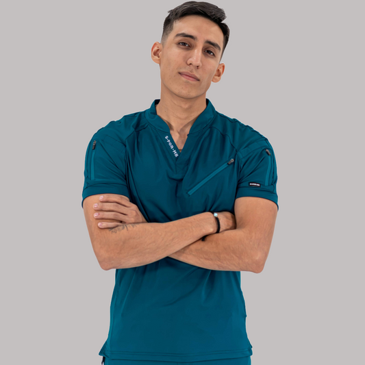 Men's Top 905 Caribbean Blue, Scrubs Super Stretch