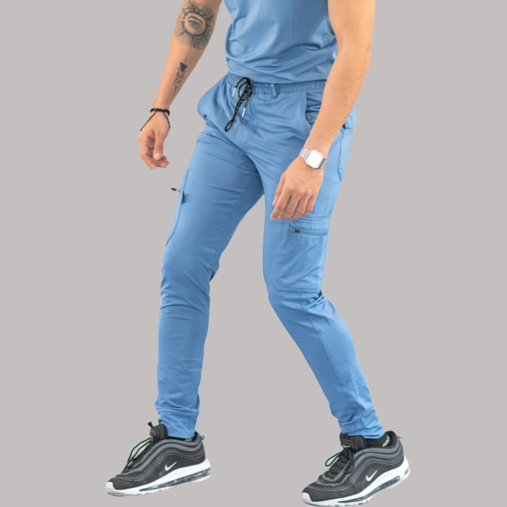 Men's Jogger Pants 901 Cornflower Blue Super Stretch, Scrubs 901