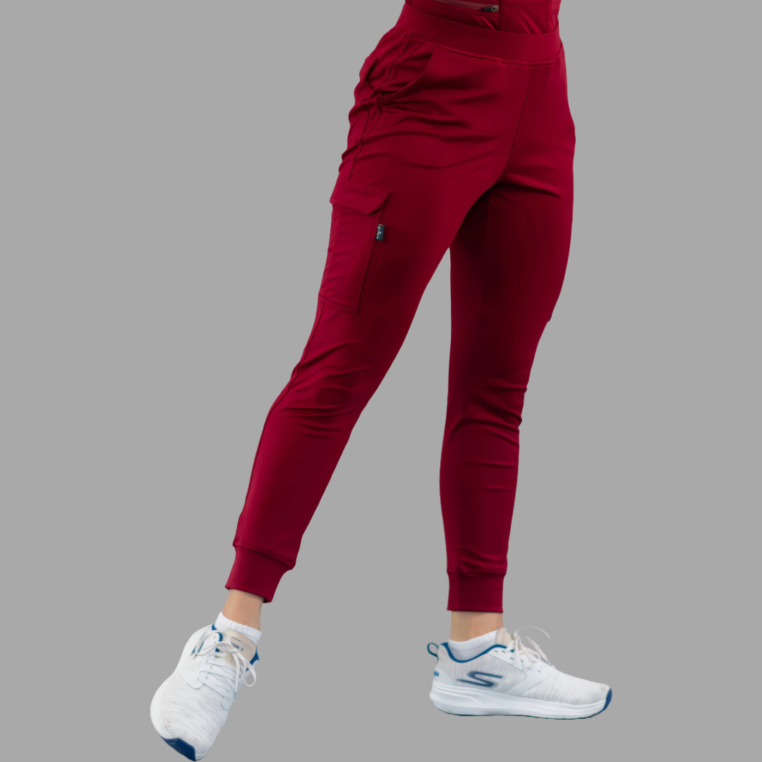 Women's Jogger Pants 901 Burgundy, Super Stretch