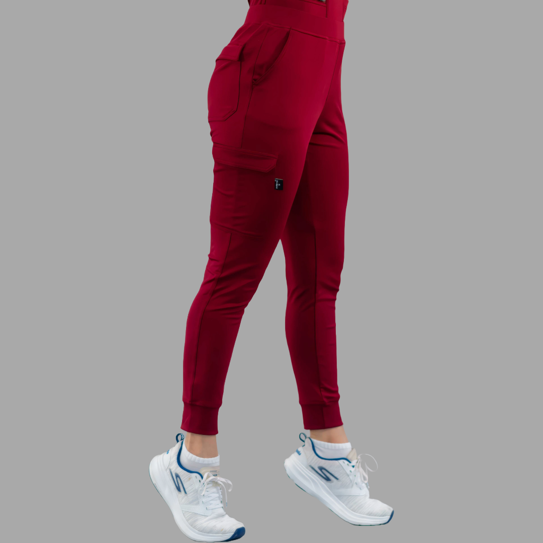 Women's Jogger Pants 901 Burgundy, Super Stretch