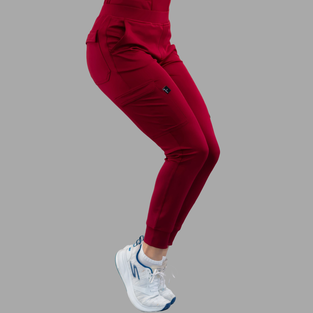 Women's Jogger Pants 901 Burgundy, Super Stretch