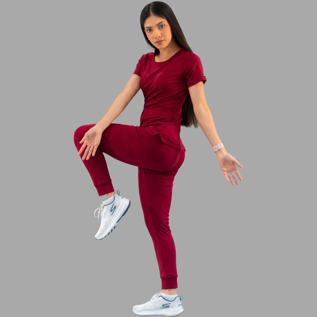 Women's Jogger Pants 901 Burgundy, Super Stretch