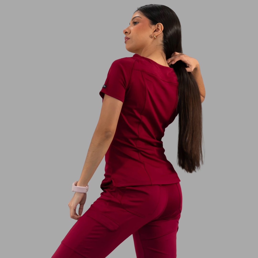 Women's Top 901 Burgundy Super Stretch