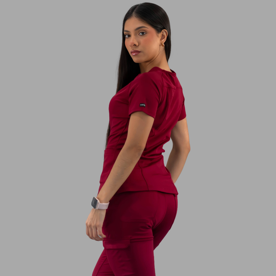 Women's Top 901 Burgundy Super Stretch