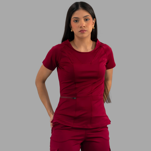 Women's Top 901 Burgundy Super Stretch